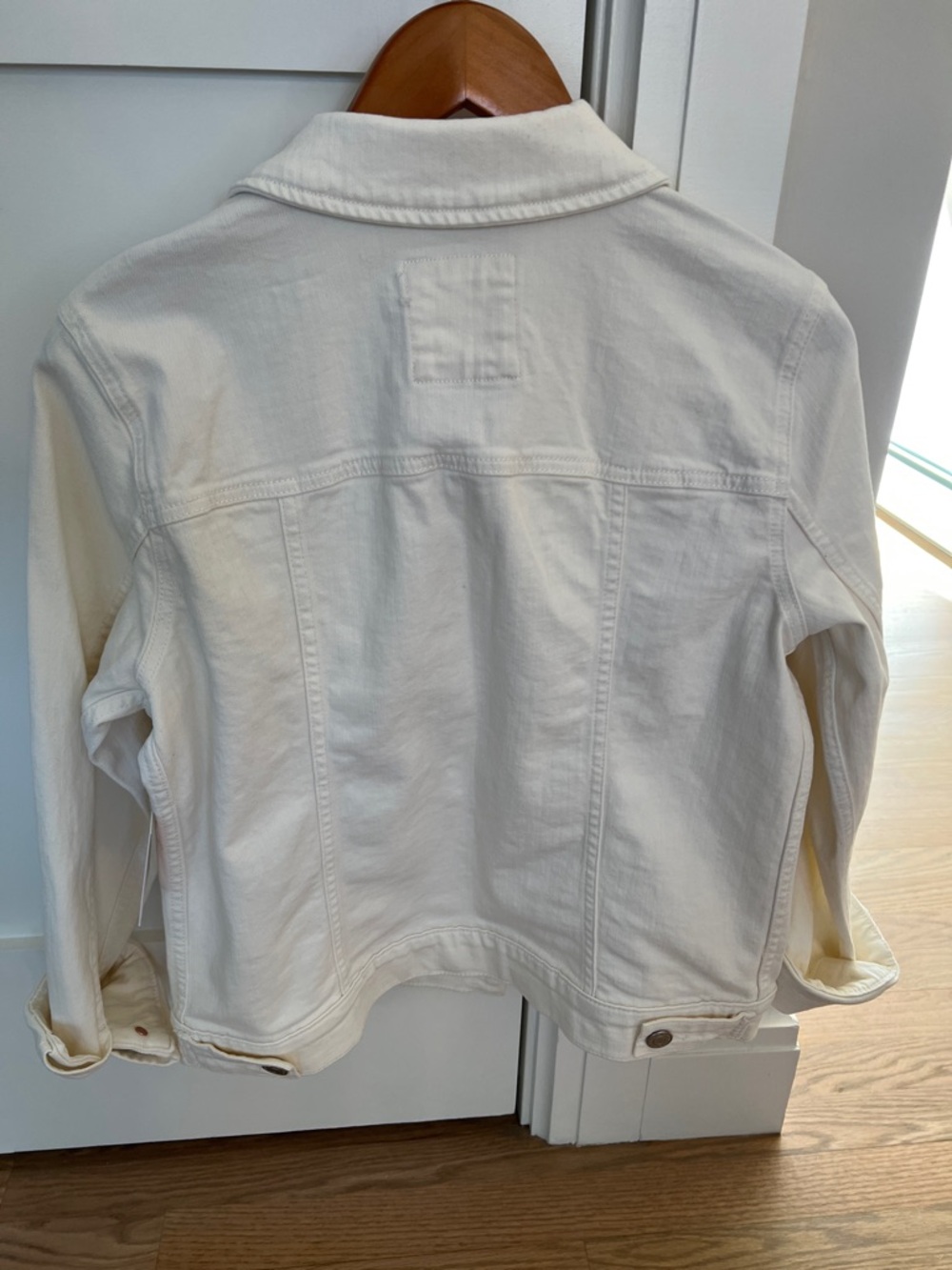 LC Lauren Conrad Cream Off-White Denim Jacket - Picture 3 of 7